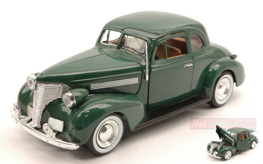 MODELLINO IN SCALA COMPATIBILE CON CHEVROLET COUPE  1939 GREEN 1:24 MOTORMAX MTM73247GR