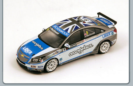 SCALE MODEL COMPATIBLE WITH CHEVROLET CRUZE 1.6T N.9 WTCC 2013 A.MAC DOWALL 1:43 SPARK MODEL S2451