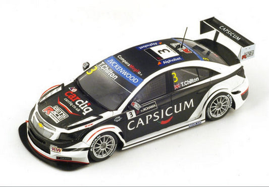 SCALE MODEL COMPATIBLE WITH CHEVROLET CRUZE N.3 HUNGARORING WTCC 2014 T.CHILTON 1:43 SPARK MODEL S2456