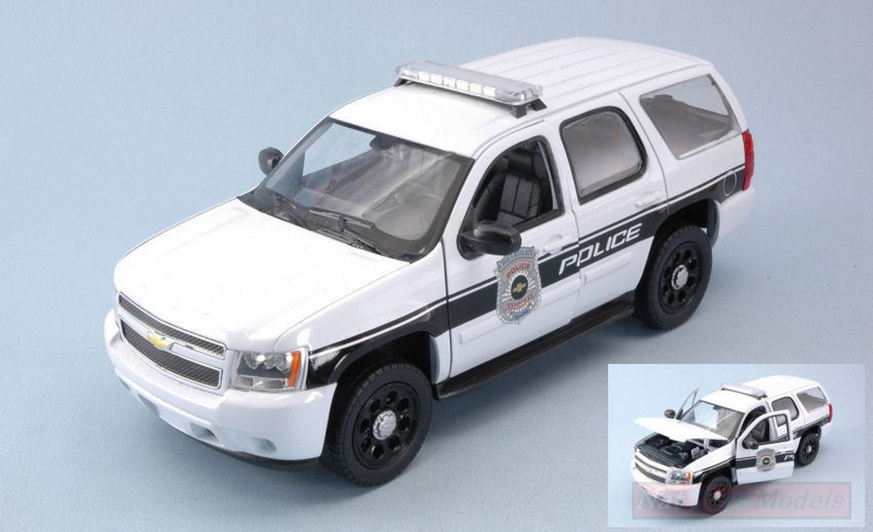 MODELLINO IN SCALA COMPATIBILE CON CHEVROLET TAHOE POLICE VEHICLES 1:24-27 WELLY WE22509P