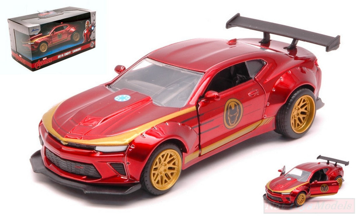 SCALE MODEL COMPATIBLE WITH CHEVY CAMARO SS 2016 IRON MAN 1:32 JADA TOYS JADA30298