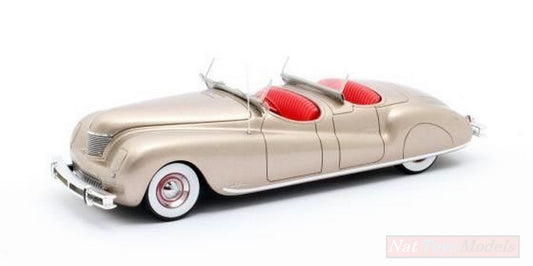 MODELLINO IN SCALA COMPATIBILE CON CHRYSLER NEWPORT DUAL COWL PHAETON LEBARON 1941 GOLD 1:43 MATRIX SCALE MODELS MX20303-022