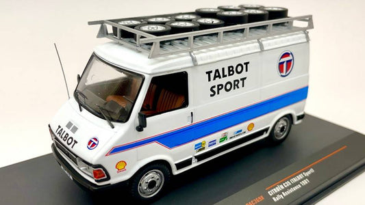 MODELLINO IN SCALA COMPATIBILE CON CITROEN C 35 TALBOT SPORT 1981 ASSISTANCE W/ROOF RACK AND WHEELS 1:43 IXO MODEL RAC369X