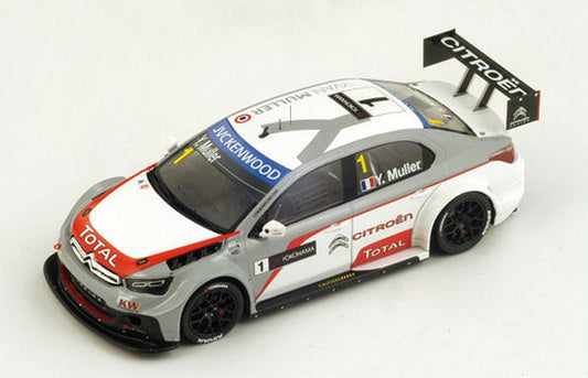 SCALE MODEL COMPATIBLE WITH CITROEN C-ELYSEE N.1 WTCC WINNER R1 PAUL RICARD 2014 YVAN MULLER 1:43 SPARK MODEL S2460