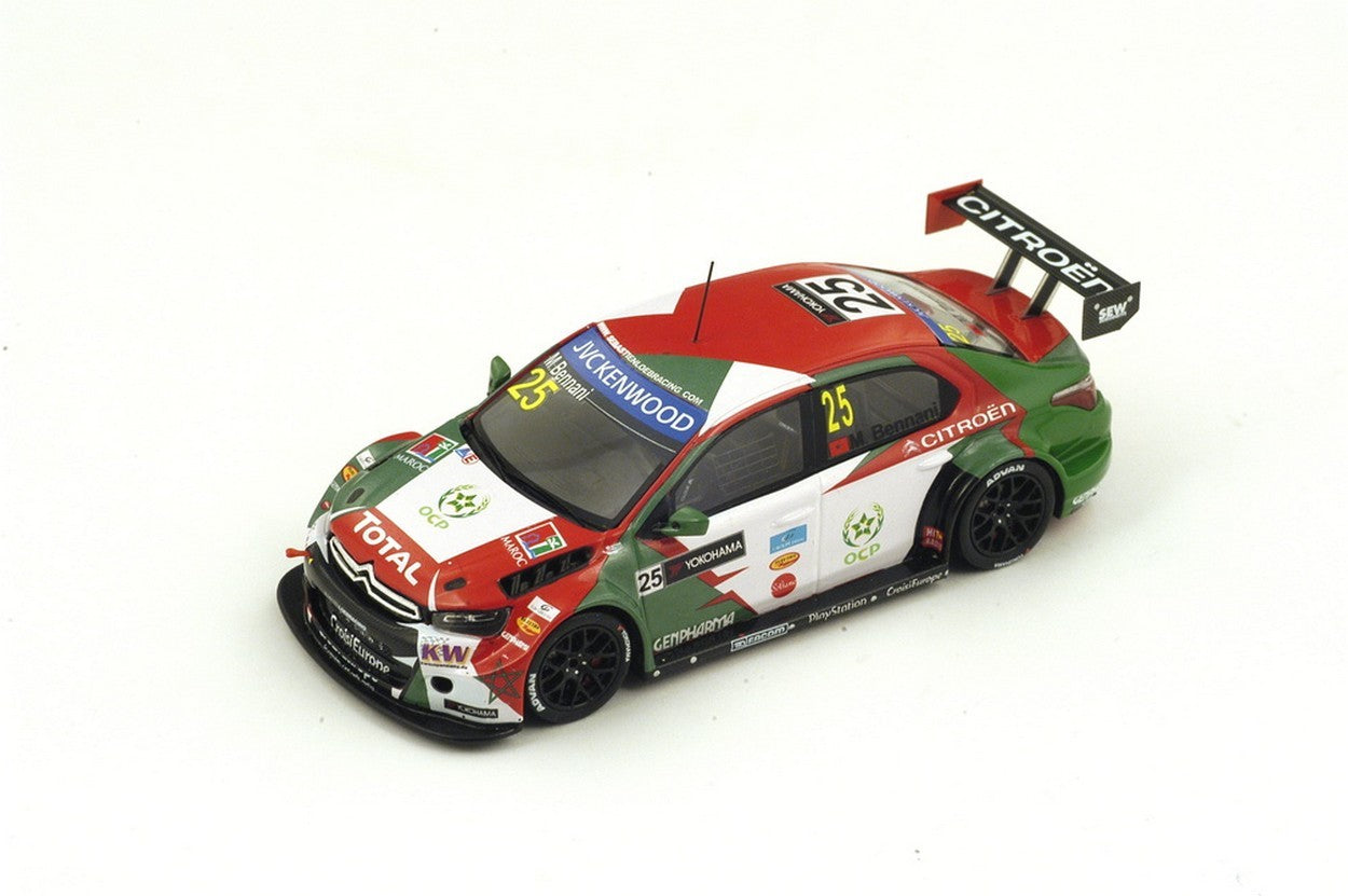 SCALE MODEL COMPATIBLE WITH CITROEN C-ELYSEE N.25 4th WTCC RACE OF MOROCCO 2015 M.BENNANI 1:43 SPARK MODEL S4522