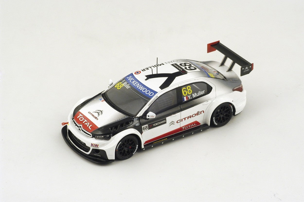 SCALE MODEL COMPATIBLE WITH CITROEN C-ELYSEE N.68 WINNER WTCC RACE OF MOROCCO 2015 YVAN MULLER 1:43 SPARK MODEL S4525