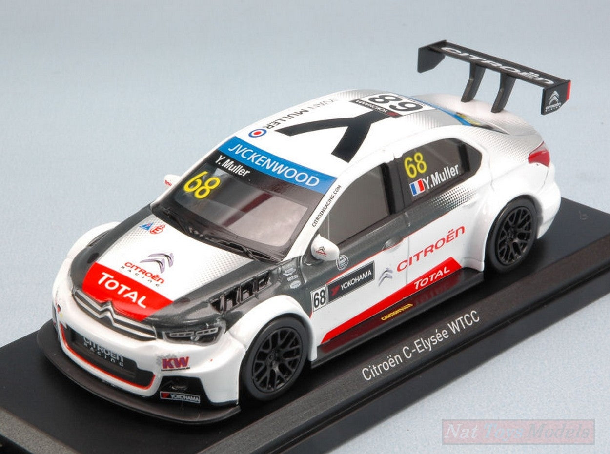 MODELLINO IN SCALA COMPATIBILE CON CITROEN C-ELYSEE N.68 WTCC 2015 Y.MULLER 1:43 NOREV NV155172