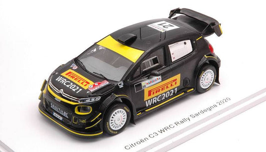 MODELLINO IN SCALA COMPATIBILE CON CITROEN C3 RALLY SARDEGNA PIRELLI TEST 2020 P.SOLBERG-A.MIKKELSEN 1:43 SPARK MODEL S6574