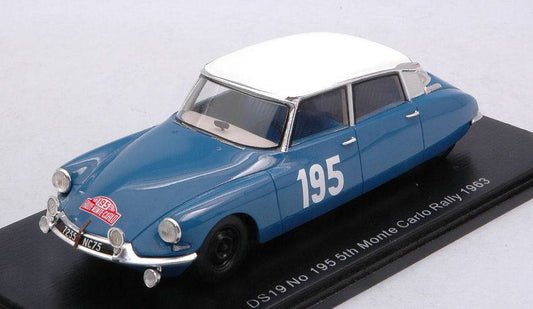 MODELLINO IN SCALA COMPATIBILE CON CITROEN DS 19 N.195 5th MONTE CARLO 1963 B. NEYRET-J.TERRAMORSI 1:43 SPARK MODEL S5533