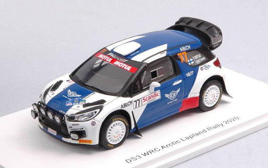 MODELLINO IN SCALA COMPATIBILE CON CITROEN DS3 WRC N.77 V.BOTTAS-T.RAUTIAINEN 1:43 SPARK MODEL S6566