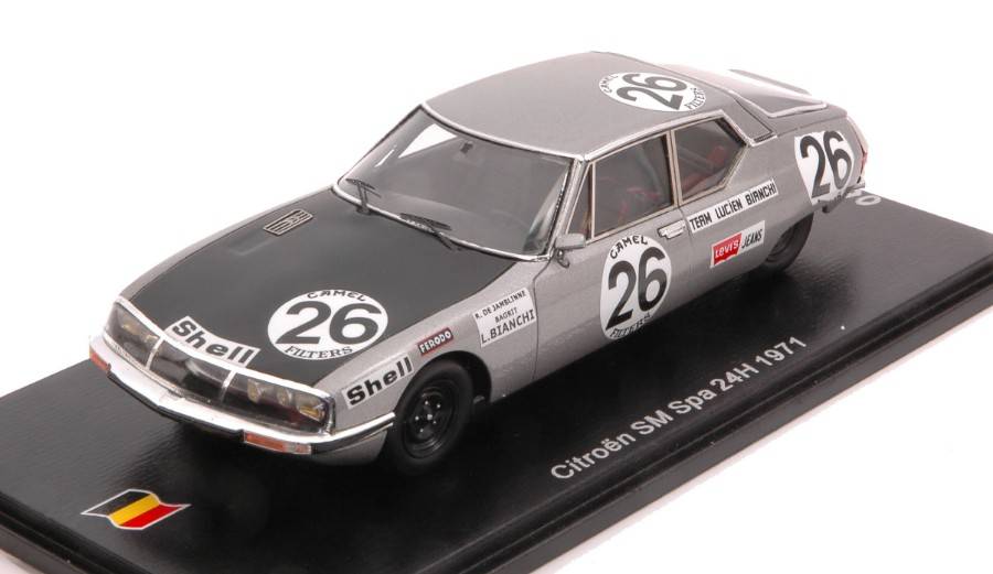 MODELLINO IN SCALA COMPATIBILE CON CITROEN SM N.26 24 H SPA 1971 R.DE JAMBINNE-BAGRIT 1:43 SPARK MODEL SB340