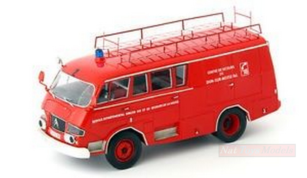 SCALE MODEL COMPATIBLE WITH CITROEN TYP 350 BELPHEGOR FEUERWEHR 1966 1:43 AUTOCULT ATC12002