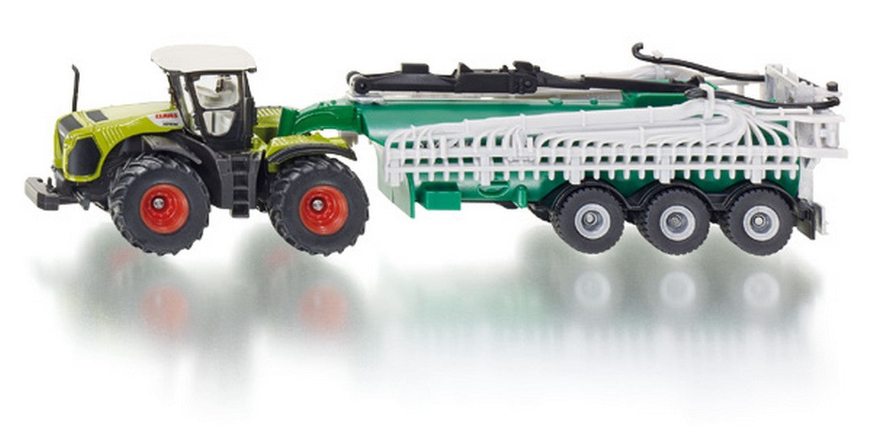 SCALE MODEL COMPATIBLE WITH CLAAS XERION W/BOTTE DEL MERDONE 1:87 SIKU SK1827