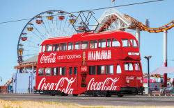 SCALE MODEL COMPATIBLE WITH COCA COLA DOUBLE DECKER TRAM 1:76 CORGI CC43515