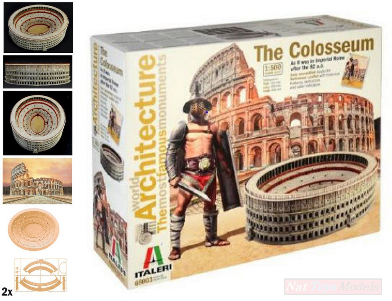 MODELLINO IN SCALA COMPATIBILE CON COLOSSEUM 41x35x11 SCALA 1:500 ITALERI IT68003