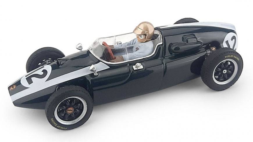 MODÈLE RÉDUIT COMPATIBLE AVEC COOPER J.BRABHAM 1959 N.12 VAINQUEUR GB GP CHAMPION DU MONDE + PILOTE 1:43 BRUMM BM0278BCH