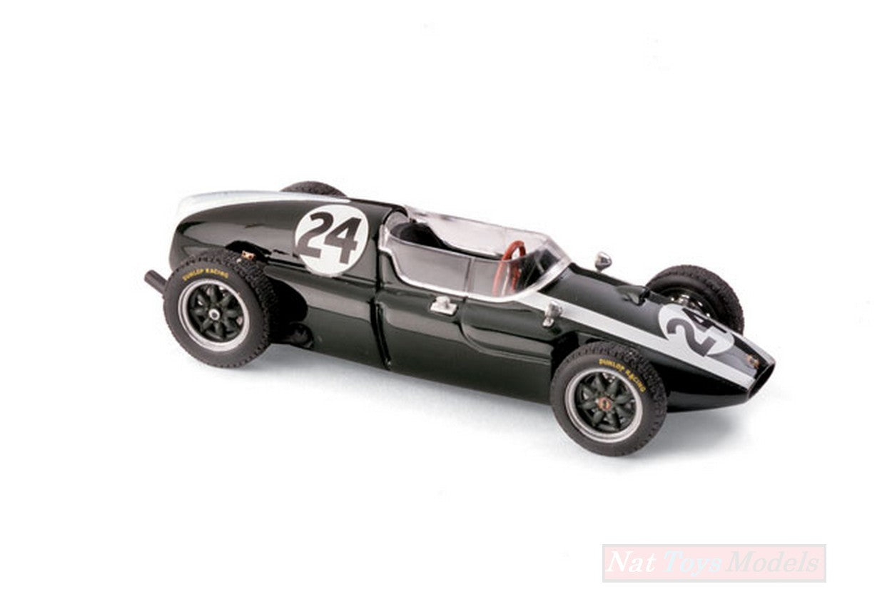 MODELLINO IN SCALA COMPATIBILE CON COOPER J.BRABHAM 1959 N.24 WINNER MONACO GP WORLD CHAMPION 1:43 BRUMM BM0278