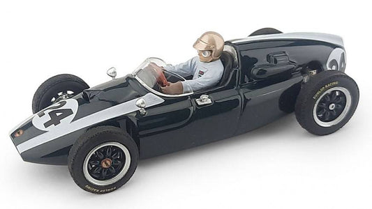 SCALE MODEL COMPATIBLE WITH COOPER STIRLING MOSS 1959 N.14 WINNER ITALY GP + DRIVER 1:43 BRUMM BM0279CH