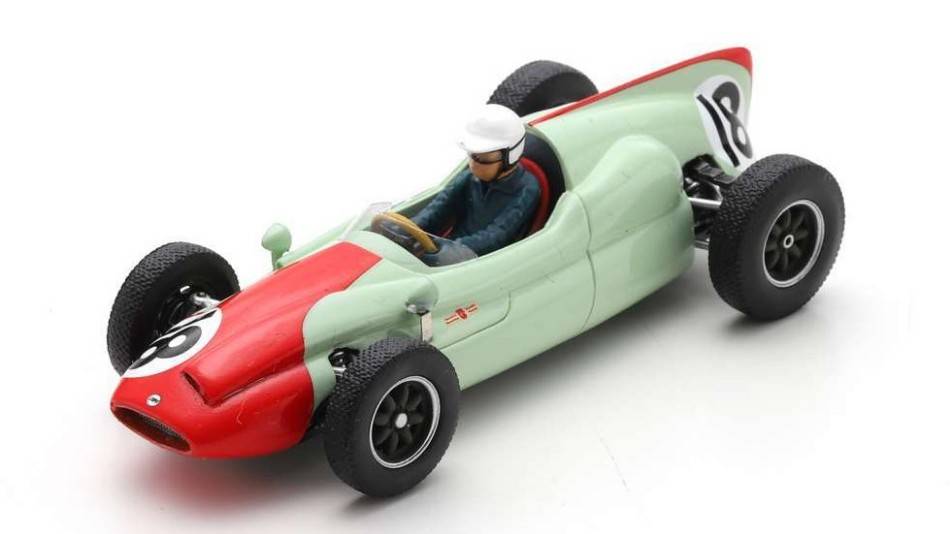 MODELLINO IN SCALA COMPATIBILE CON COOPER T51 N.18 4th MONACO GP 1960 TONY BROOKS 1:43 SPARK MODEL S8047