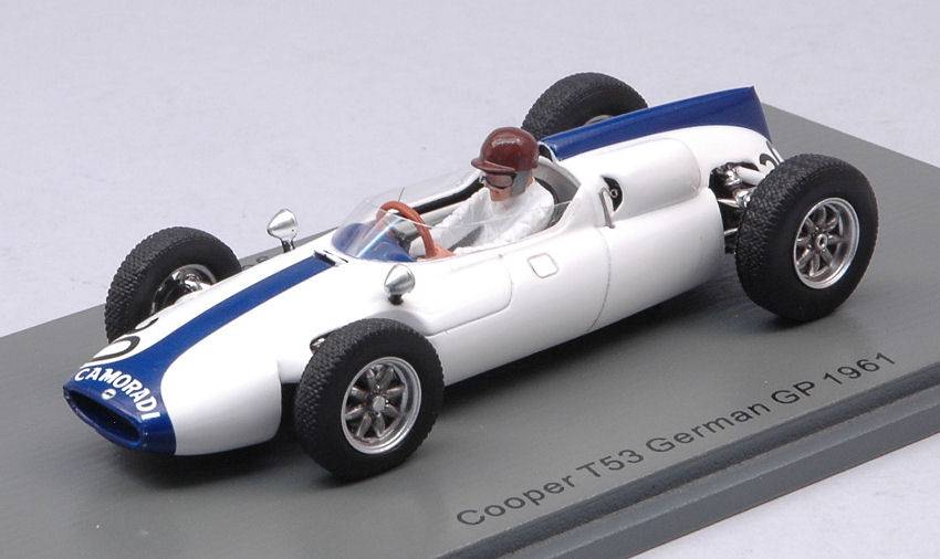 MODELLINO IN SCALA COMPATIBILE CON COOPER T53 IAN BURGESS 1961 N.30 GERMAN GP 1:43 SPARK MODEL S8062