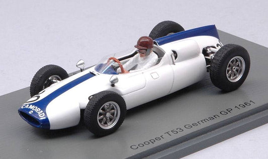 SCALE MODEL COMPATIBLE WITH COOPER T53 IAN BURGESS 1961 N.30 GERMAN GP 1:43 SPARK MODEL S8062