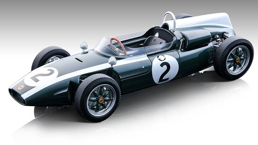 MODELLINO IN SCALA COMPATIBILE CON COOPER T53 N.2 ENGLISH GP 1960 B.MCLAREN 1:18 TECNOMODEL TMD18275B