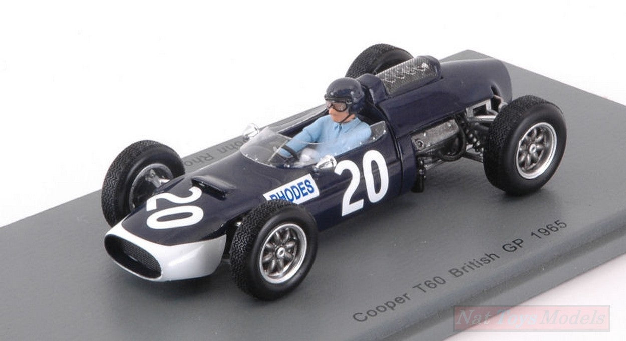 MODELLINO IN SCALA COMPATIBILE CON COOPER T60 J.RHODES 1965 N.20 DNF BRITISH GP 1:43 SPARK MODEL S5293