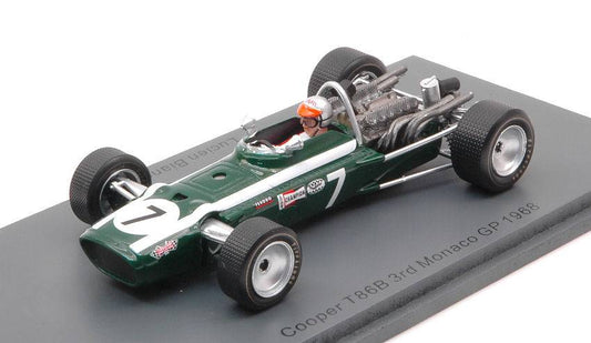 MODELLINO IN SCALA COMPATIBILE CON COOPER T86B LUCIEN BIANCHI 1968 N.7 3rd MONACO GP 1:43 SPARK MODEL S6982