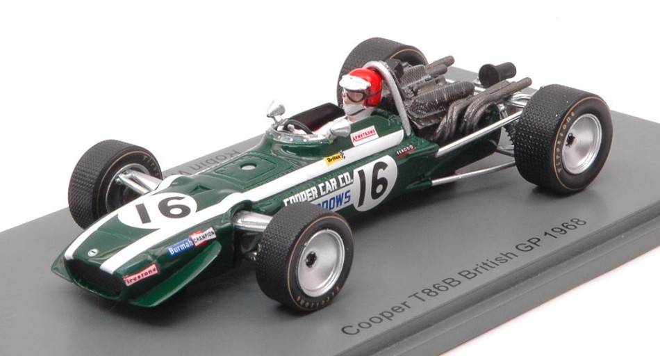 MODELE REDUIT COMPATIBLE AVEC COOPER T86B ROBIN WIDDOWS 1968 N.16 BRITISH GP 1:43 SPARK MODEL S6987