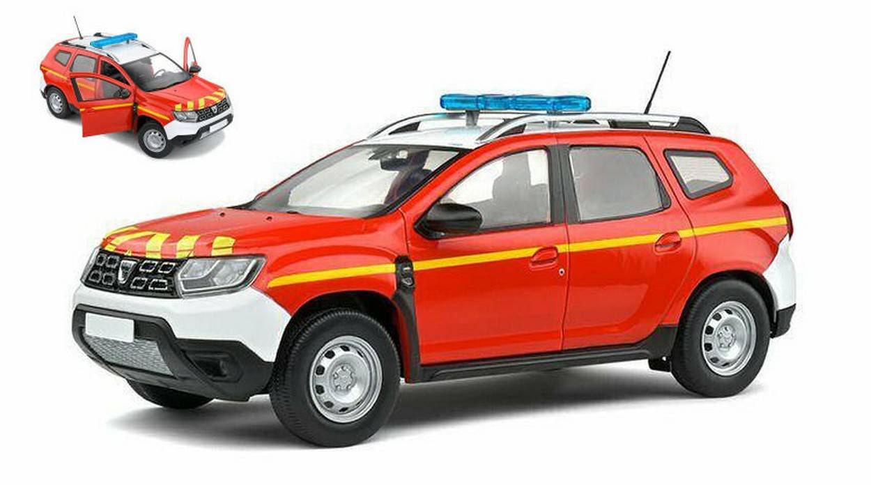 MODELLINO IN SCALA COMPATIBILE CON DACIA DUSTER PH.2 POMPIER 2021 1:18 SOLIDO SL1804605