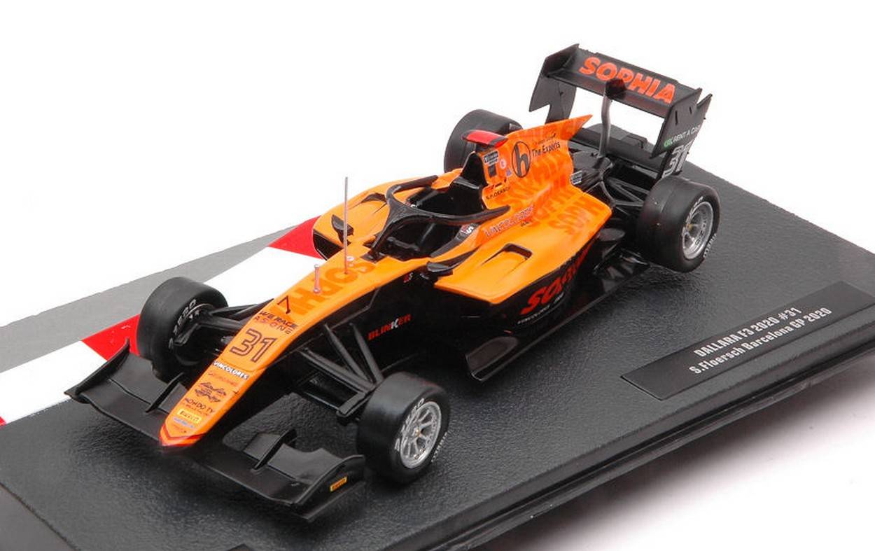 SCALE MODEL COMPATIBLE WITH DALLARA G319 N.31 HP TUNERS FORMEL 3 GP BARCELONA 2020 FLOERSCH 1:43 IXO MODEL GTM151