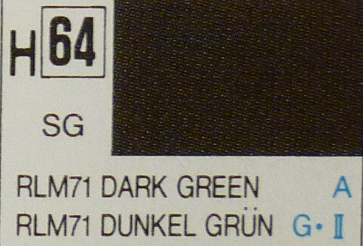 COLORI MODELLISMO DARK GREEN SEMI-GLOSS ml 10 Pz.6 GUNZE GU0064