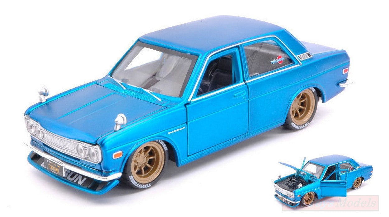 SCALE MODEL COMPATIBLE WITH DATSUN 510 1971 BLUE 1:24 MAISTO MI32527