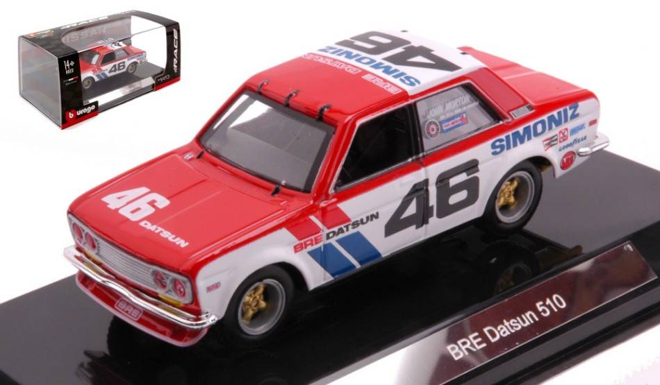 MODELLINO IN SCALA COMPATIBILE CON DATSUN 510 BRE N.46 1:43 BURAGO BU38301 MODEL