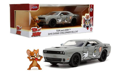 MODELLINO IN SCALA COMPATIBILE CON DODGE CHALLENGER 2015 "TOM & JERRY" 1:24 JADA TOYS JADA253255047