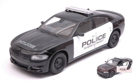 MODELLINO IN SCALA COMPATIBILE CON DODGE CHARGER PURSUIT 2016 POLICE 1:24-27 WELLY WE24079POL