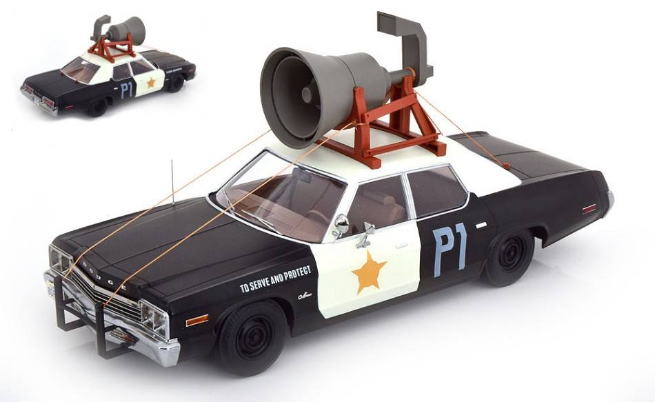 MODÈLE RÉDUIT COMPATIBLE AVEC DODGE MONACO BLUESMOBILE LOOK A LIKE AVEC HAUT-PARLEUR 1974 1:18 KK SCALE KKDC181121