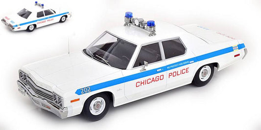 MODÈLE RÉDUIT COMPATIBLE AVEC DODGE MONACO CHICAGO POLICE 1974 1:18 KK SCALE KKDC181151