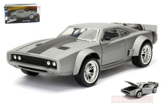 MODELLINO IN SCALA COMPATIBILE CON DOM S  ICE DODGE CHARGER R/T FAST & FURIOUS GREY 1:24 JADA TOYS JADA98291