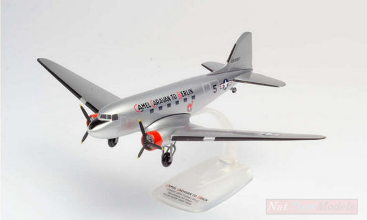 MODELLINO IN SCALA COMPATIBILE CON DOUGLAS C-47A SKYTRAIN U.S.ARMY AIR FORCES cm 19 HERPA HP612302