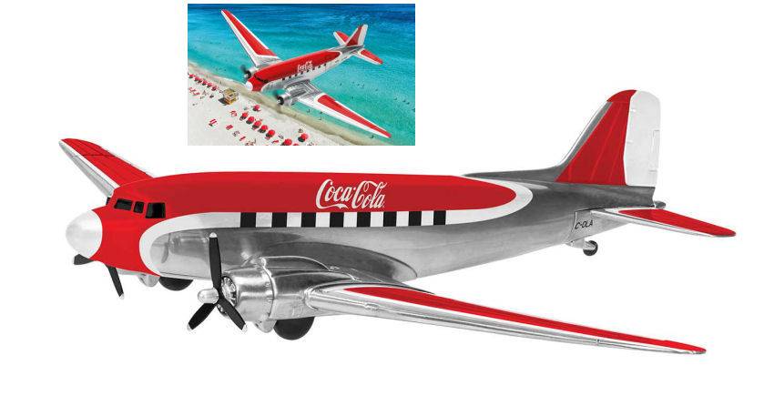 MODÈLE RÉDUIT COMPATIBLE AVEC DOUGLAS DC-3 DAKOTA COCA COLA 1:144 CORGI CC30016