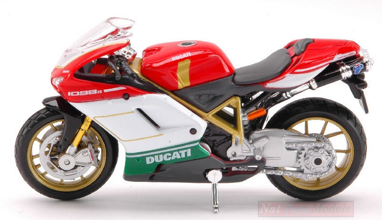 SCALE MODEL COMPATIBLE WITH DUCATI 1098 S TRICOLORE 2007-2009 1:18 MAISTO MI07024W