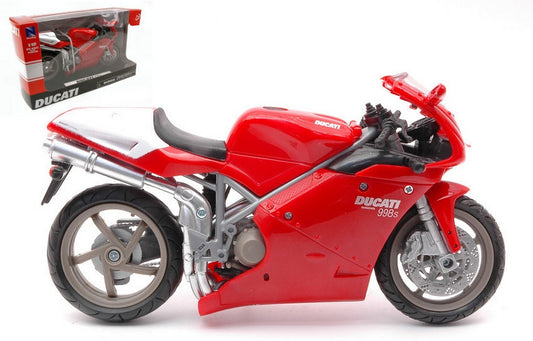 SCALE MODEL COMPATIBLE WITH DUCATI 998 S RED 1:12 NEW RAY NY43693998