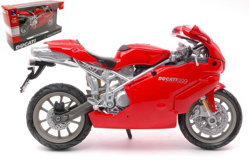 SCALE MODEL COMPATIBLE WITH DUCATI 999 RED 1:12 NEW RAY NY43693999 MODEL