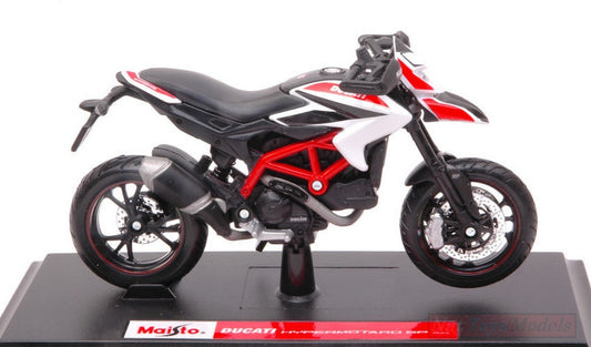 SCALE MODEL COMPATIBLE WITH DUCATI HYPERMOTARD SP 2013 WHITE 1:18 MAISTO MI13016W