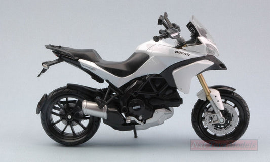 SCALE MODEL COMPATIBLE WITH DUCATI MULTISTRADA 1200S WHITE 1:12 NEW RAY NY57883W