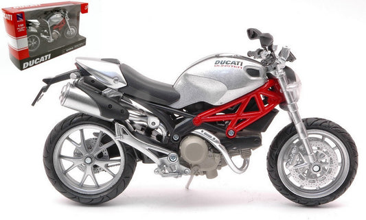 SCALE MODEL COMPATIBLE WITH DUCATI NEW MONSTER 1100 SILVER 1:12 NEW RAY NY44023S