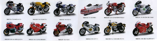 SCALE MODEL COMPATIBLE WITH HISTORIC DUCATI 12 ASSORTED SCALE 1:32 NEW RAY NY06037