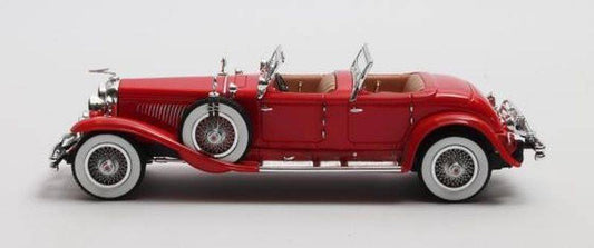 SCALE MODEL COMPATIBLE WITH DUESEMBERG SJ 2608 TORPEDO PHAETON WALKER LA GRANDE RED 1930 1:43 MATRIX MODELS MX40406-052