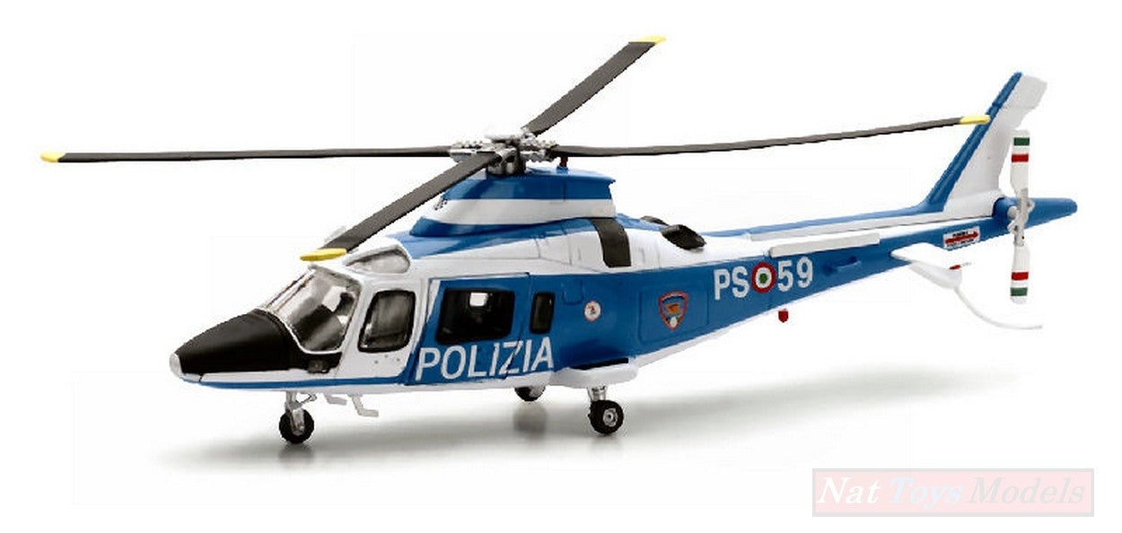 SCALE MODEL COMPATIBLE WITH AGUSTA WESTLAND AW109 POLICE HELICOPTER 1:43 NEW RAY NY25173